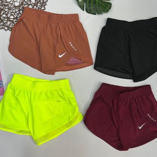 Quần đùi nữ 2 lớp DRIFIT viền lưới túi khoá sau mới