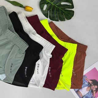 Quần đùi nữ 2 lớp DRIFIT viền lưới túi khoá sau mới