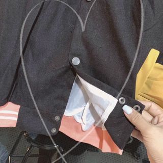 Áo khoác da lộn logo in, form chuẩn 2 lớp lót dù logo in