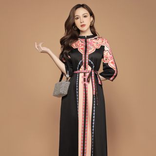 Đầm sơmi trung niên quảng châu cao cấp D96539