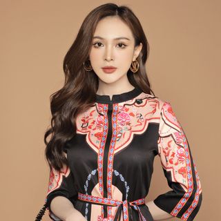 Đầm sơmi trung niên quảng châu cao cấp D96539