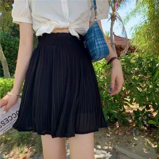 CHÂN VÁY VOAN DẬP LI ULLZANG LƯNG THUN CÓ LÓT TRONG