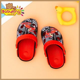 Dép crocs hình xe đua Aiueo Nhật Bản,giày tập đi,giày sandal,giày nhựa được làm bằng 18 cái núm ty silicone cao cấp.