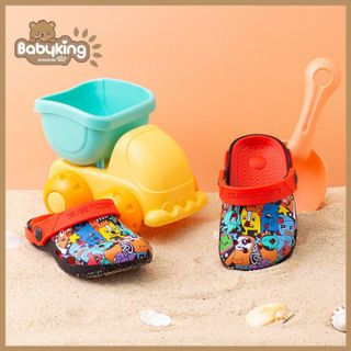 dép trẻ em,dép lỗ trẻ em,Dép crocs chống trơn trượt Aiueo Nhật,được làm bằng 18 cái núm ty silicone cao cấp.