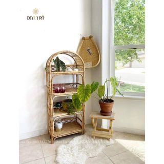 [GIÁ SIÊU RẺ - HÀNG LOẠI 1 ] Tủ Mây 4 Ngăn - ĐAN TRÀ - Decor Mây Tre Đan