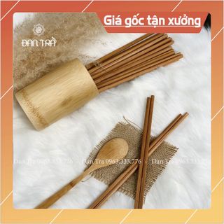 Bó Đũa Tre ĐAN TRÀ ( 10 đôi ) - Decor Mây Tre Đan Đà Lạt giá sỉ