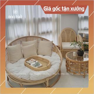 [CAM KẾT GIÁ RẺ NHẤT] Ghế Papasan Đan Mây Lưới Cách Tân Rose - ĐAN TRÀ - Mây tre Đan giá sỉ