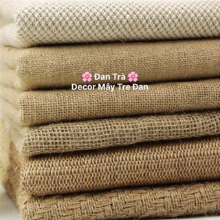 Vải bố đay 1m (khổ 1m2 và 1m7) Decor chụp hình , trang trí , handmade - Đan Trà Decor Mây Tre Đan giá sỉ