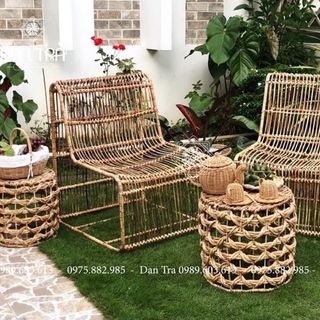[RẺ HƠN HOÀN TIỀN] Ghế Mây Chữ L - Size Lớn - ĐAN TRÀ - Nội Thất Mây Tre Đan
