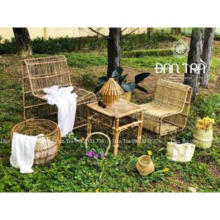 [RẺ HƠN HOÀN TIỀN] Ghế Mây Chữ L - Size Lớn - ĐAN TRÀ - Nội Thất Mây Tre Đan