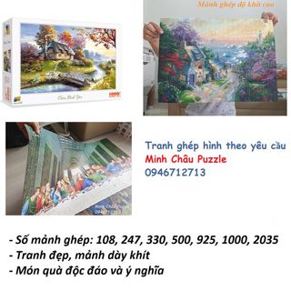 Tranh xếp hình theo yêu cầu size lớn 2035 mảnh (74x110cm)