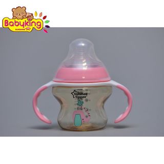 Bình sữa PPSU 150ml màu hồng (kèm tay cầm và núm ti chảy sữa trung) 3 tháng trở lên(82007,82008) giá sỉ