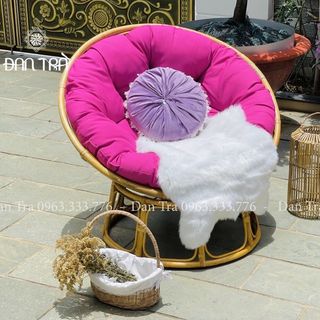 [CHÍNH HÃNG - FREESHIP] Ghế Mây Papasan 100% Tự Nhiên Size 1M Truyền Thống - ĐAN TRÀ - Nội Thất Mây Tre Đan giá sỉ