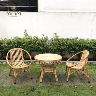 [COMBO 3 IN 1] Bộ Bàn Ghế Mây Đan Ngồi Chơi Tết 🧧- ĐAN TRÀ Mây Tre Đan