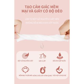 Khăn giấy mini bear Nhật 4 lớp 300 tờ