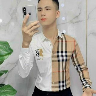 Áo sơ mi phối caro mẫu mới