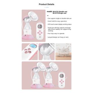 Máy hút sữa điện đơn giúp mẹ hút sữa từng bên, không đau rát (8731)