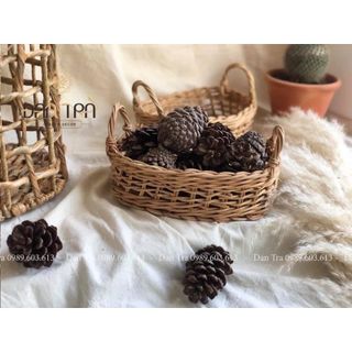 Giỏ Oval 🧺 Đựng Bánh Mì - Decor Mây Tre Đan