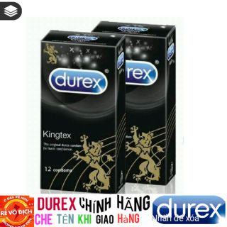 [COMBO] 2 hộp Baocaosu Durex Kingtex (hộp 12 bao) giá sỉ