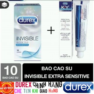 COMBO baocaosu Durex INVISIBLE +1 GEN KY CHÍNH HÃNG