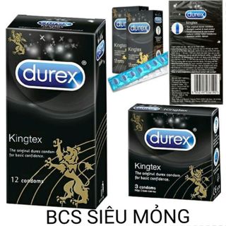 [CHÍNH HÃNG]Bao Cao Su Durex Kingtex siêu mỏng ôm khít (hộp 3~12 cái) giá sỉ