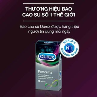 [ SIÊU RẺ ] Bộ 2 hộp bao cao su Durex Performa (12 bao/hộp) + Tặng 1 hộp bao cao su Durex Performa 3 bao giá sỉ