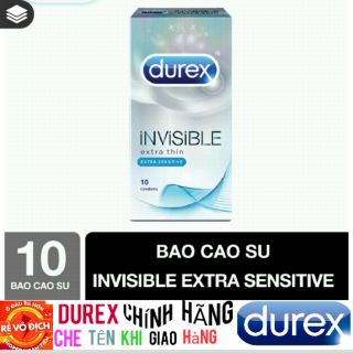 [ SIÊU RẺ ] Bao cao su Durex Invisible 10 bao