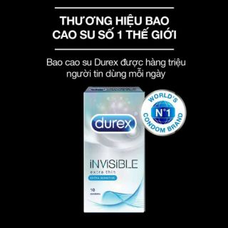 [ SIÊU RẺ ] Bao cao su Durex Invisible 10 bao