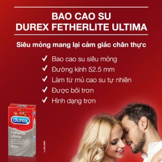 Bao cao su Durex Fetherlite Ultima 12 bao