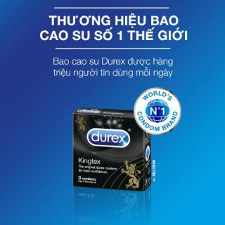 Hộp 3 bao Durex kingtex giá sỉ