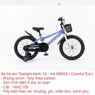 XE ĐẠP TRẺ EM TOPRIGHT COLORFUL ERA - size 14, 16, 18