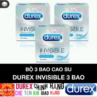 [ SIÊU RẺ ] Bộ 3 bao cao su Durex Invisible 3 bao [ SHOP YÊU THÍCH ] giá sỉ