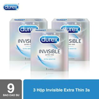 [ SIÊU RẺ ] Bộ 3 bao cao su Durex Invisible 3 bao [ SHOP YÊU THÍCH ]