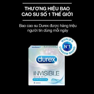 [ SIÊU RẺ ] Bộ 3 bao cao su Durex Invisible 3 bao [ SHOP YÊU THÍCH ]