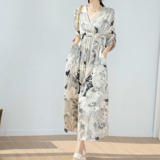 ĐẦM XÒE HỌA TIẾT CÔ GÁI CAO CẤP - DT1604