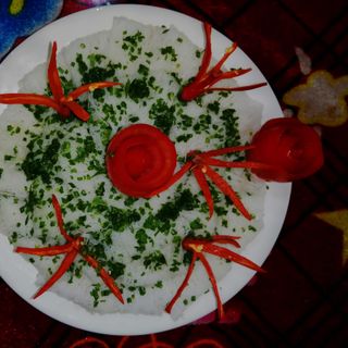 Bánh hỏi Bình Định làm thủ công , Hẹ nhà trồng