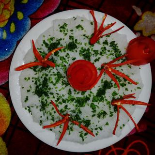 Bánh hỏi Bình Định làm thủ công , Hẹ nhà trồng