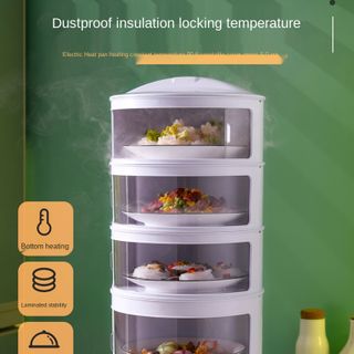 Kệ đựng đồ ăn 5 tầng giữ nhiệt dùng đậy thức ăn nhà bếp đa năng kích thước lớn