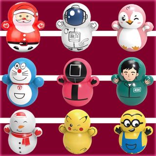 Lật Đật Mini Squid Game Doraemon Doremon Ông Già Noel Người Tuyết Pikachu Phi Hành Gia Dễ Thương Cho Bé Trai Gái Vikitoy