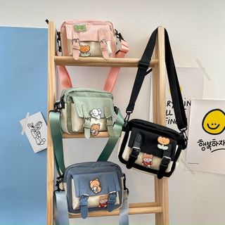 Túi đeo chéo vải canvas đi học nhỏ gọn cute