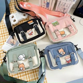 Túi đeo chéo vải canvas đi học nhỏ gọn cute