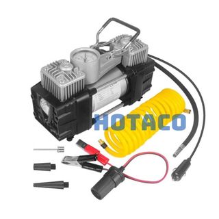 Bơm điện xe hơi ô tô 12V, bơm lốp ô tô 2 cycline cao cấp, bơm hơi ô tô
