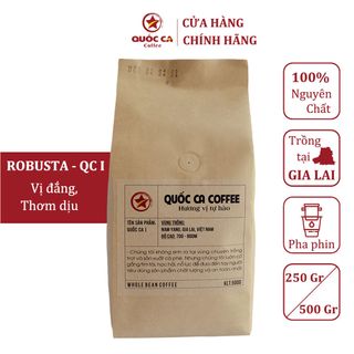 Cà phê Nguyên Chất Robusta QC I – Gói 250gr/500gr, Cà phê nguyên chất 100% rang mộc. giá sỉ