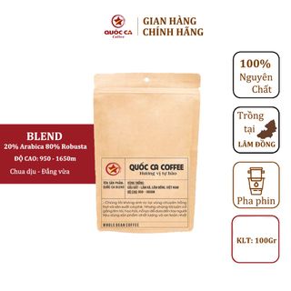 Bộ 2 Gói 500gr Cà phê Blend, Cà phê nguyên chất 100% rang mộc [Tặng 01 Gói Cà phê Dùng Thử 100gr]