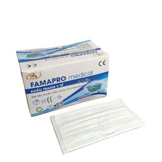 Khẩu trang y tế Famapro 4 lớp 50 cái/ Hộp - Trắng giá sỉ