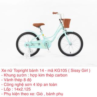 Xe đạp trẻ em Topright SISSY GIRL bánh 14 ( 3-5 tuổi )