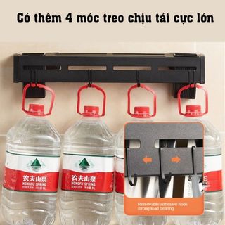 Giá cài dao treo tường có móc treo kệ treo đồ nhà bếp dán tường đa năng thông minh bằng thép sơn tĩnh điện chịu lực