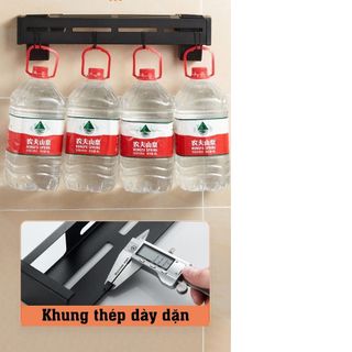 Giá cài dao treo tường có móc treo kệ treo đồ nhà bếp dán tường đa năng thông minh bằng thép sơn tĩnh điện chịu lực