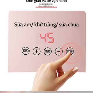 Máy hâm sữa tiệt trùng 2 bình đa năng, màn hình cảm ứng 4 chức năng tiện lợi