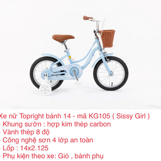 Xe đạp trẻ em Topright SISSY GIRL bánh 14 ( 3-5 tuổi )